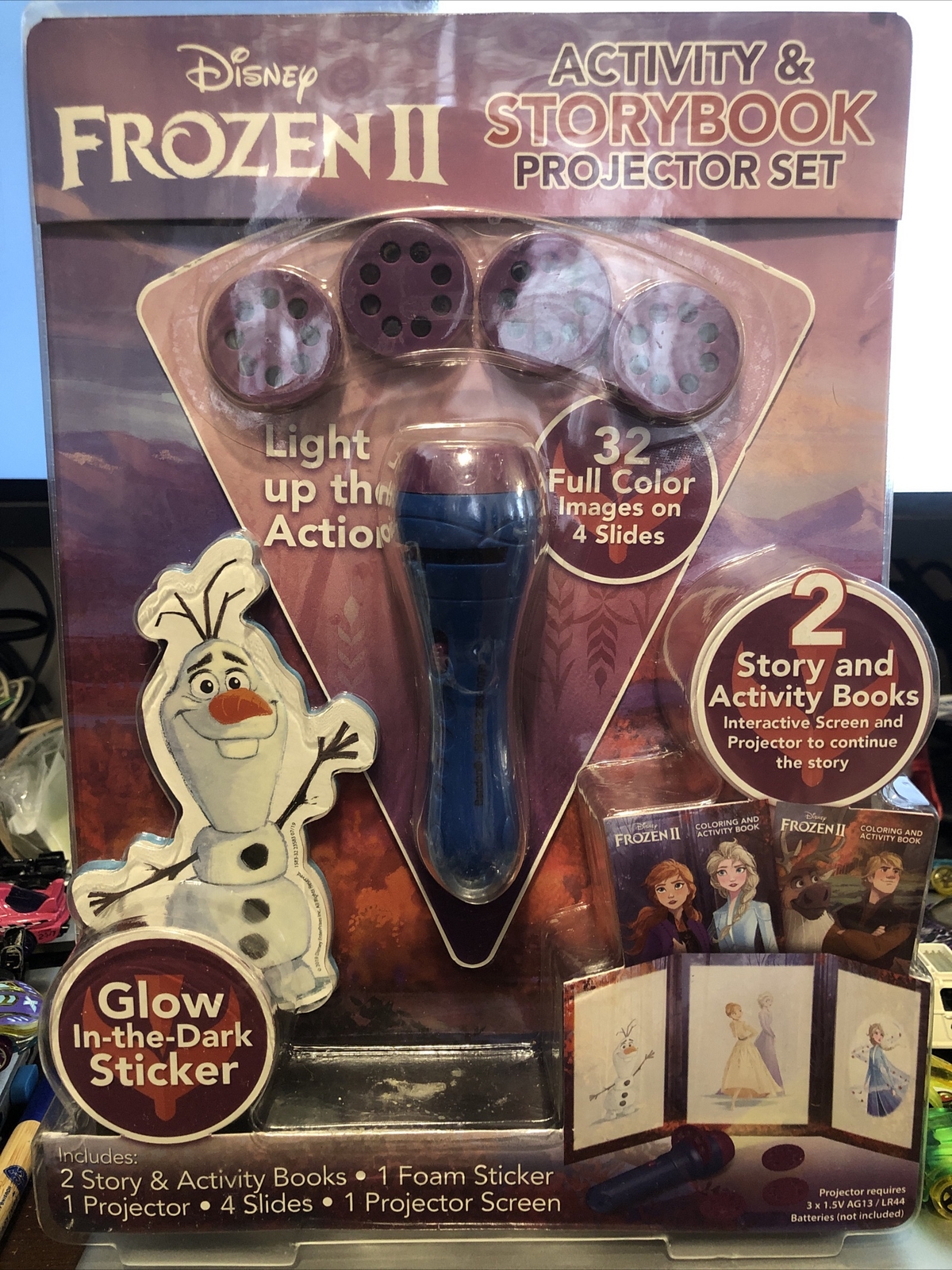 Disney&rsquo;s Frozen 2 Activity & Story Book And Projector set Elsa, Olaf, Anna