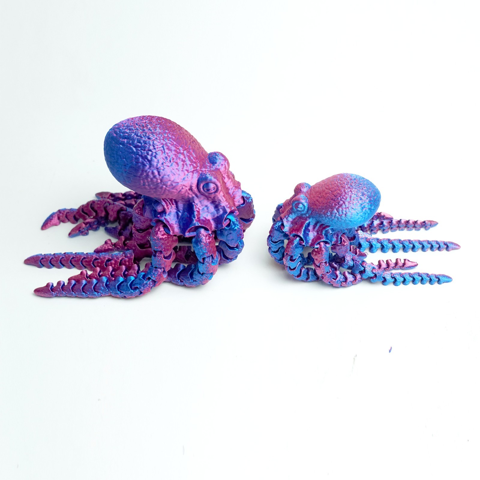 2PCS 3D Printed Octopus Model,Articulated Animals figure,Fidget Toys Home Decor