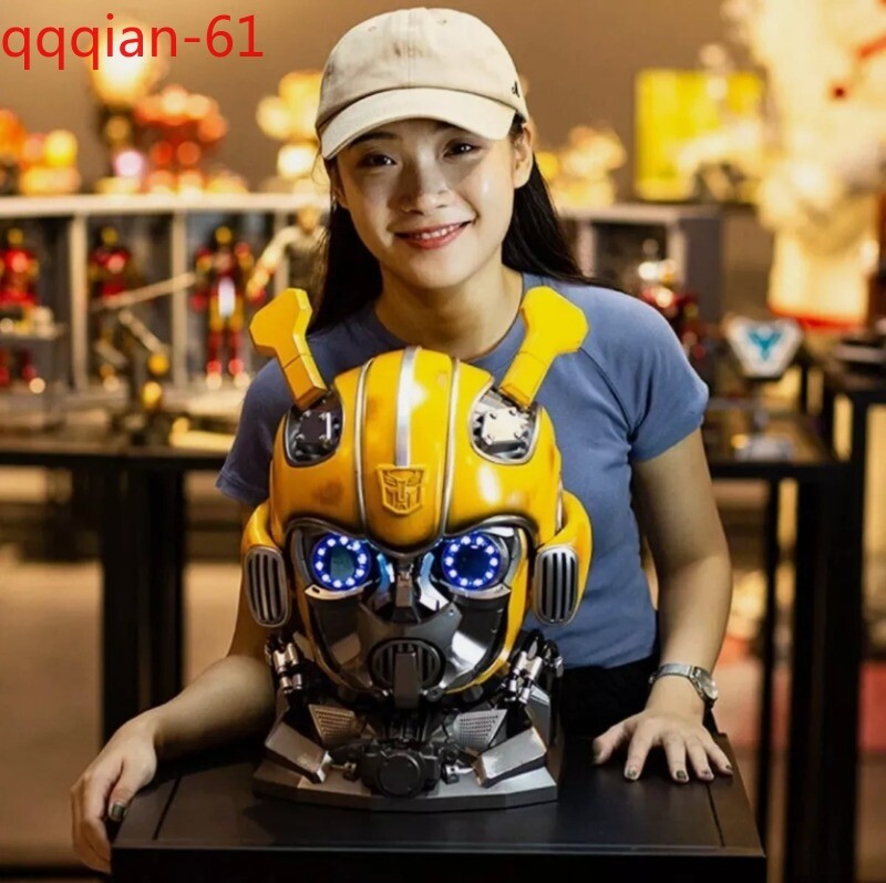 IN US Touch/Remote/Voice Control 1:1 Wearable Bumblebee Helmet/Holiday Toy Gift
