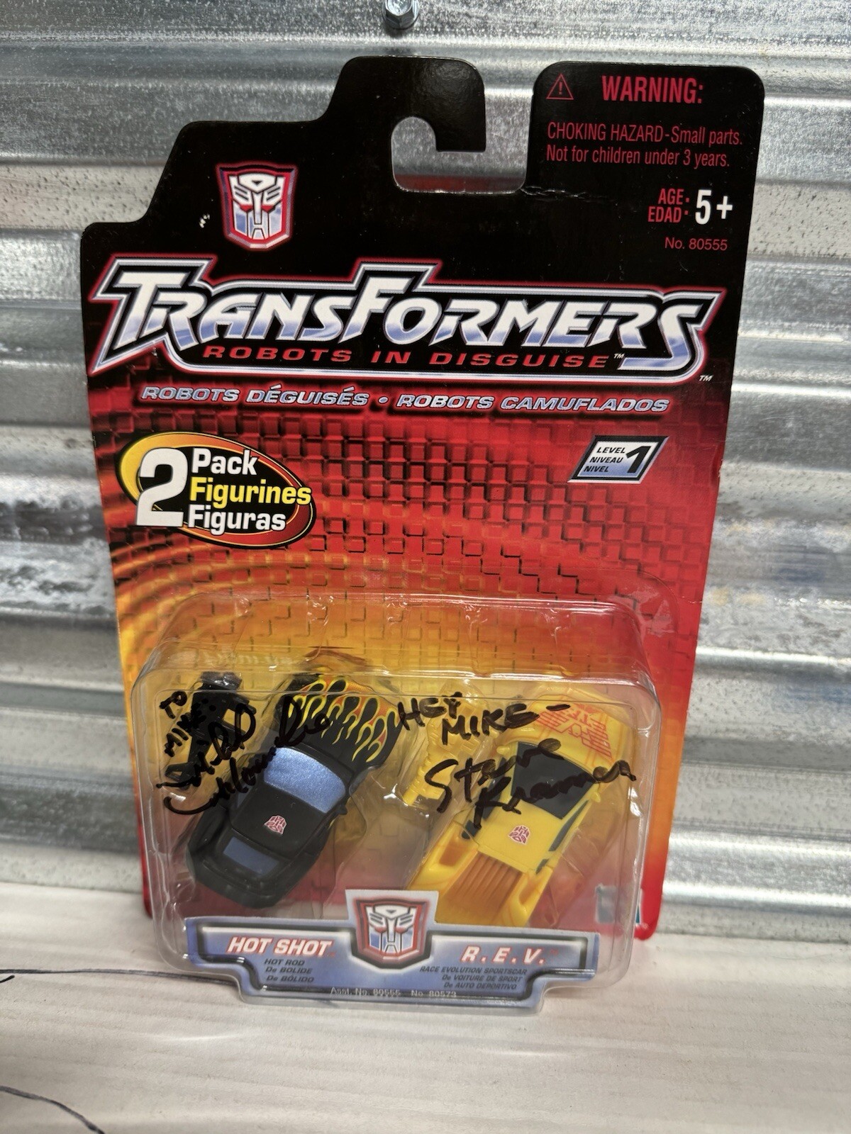 Transformers RID Hot Shot & R.E.V. Signed Michael McConnohie & Steve Kramer New