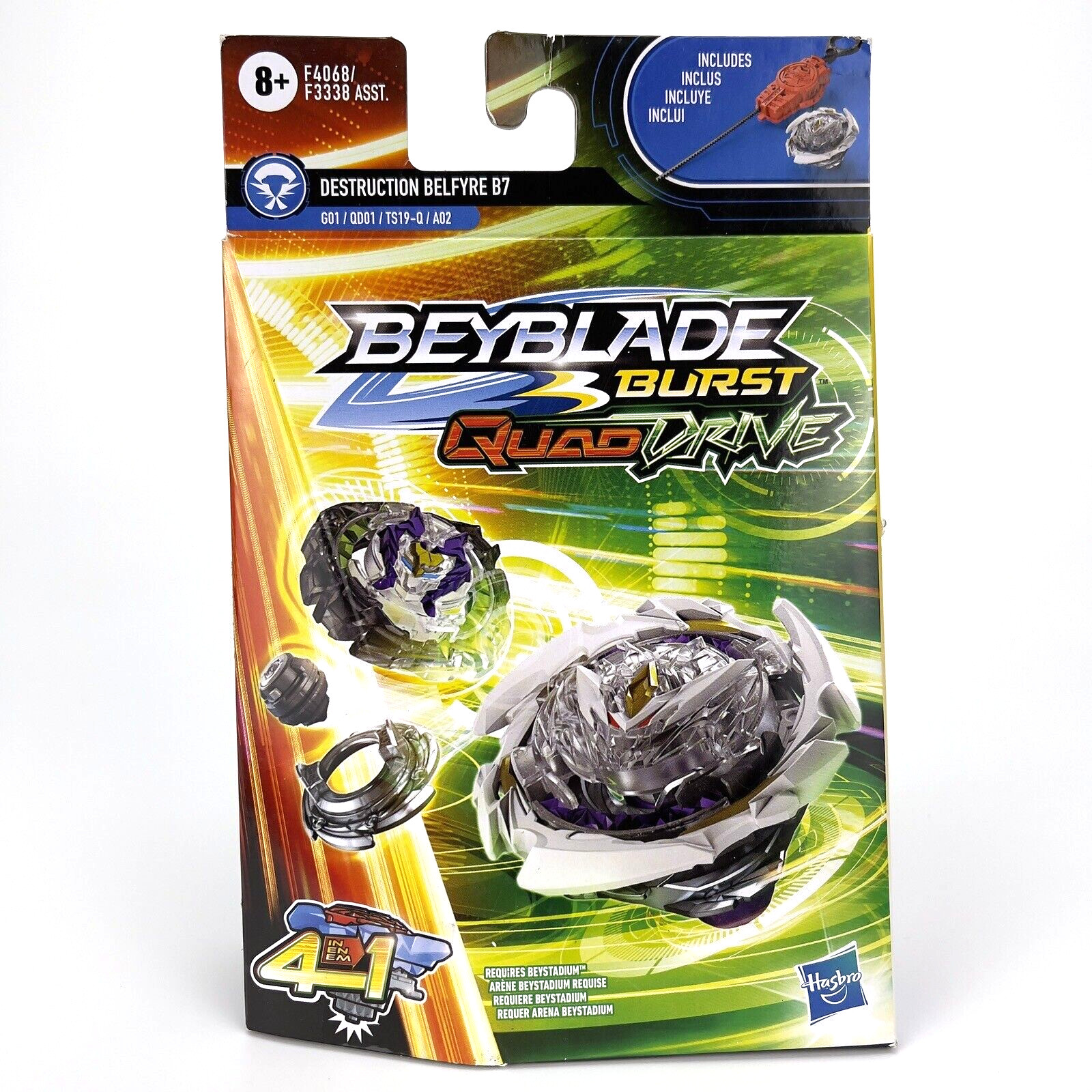 Beyblade Burst QuadDrive Destruction Belfyre B7 Attack Type 4 in 1 by Hasbro