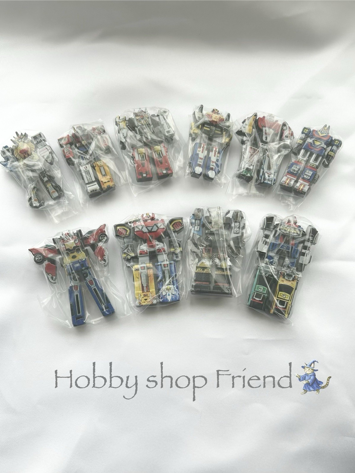 Super Sentai Robo Charm Mini Figure Full Set 10 Dairanger Gaoranger Japanese