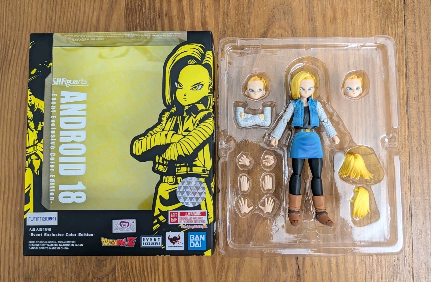 SH Figuarts Android 18 Event Exclusive Color Edition Open Box Complete Bandai