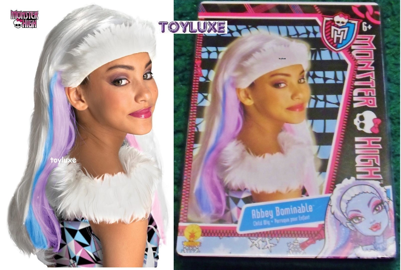 Monster High ABBEY BOMINABLE Fashion Dress Up CHILD WIG Halloween Costume Hair !