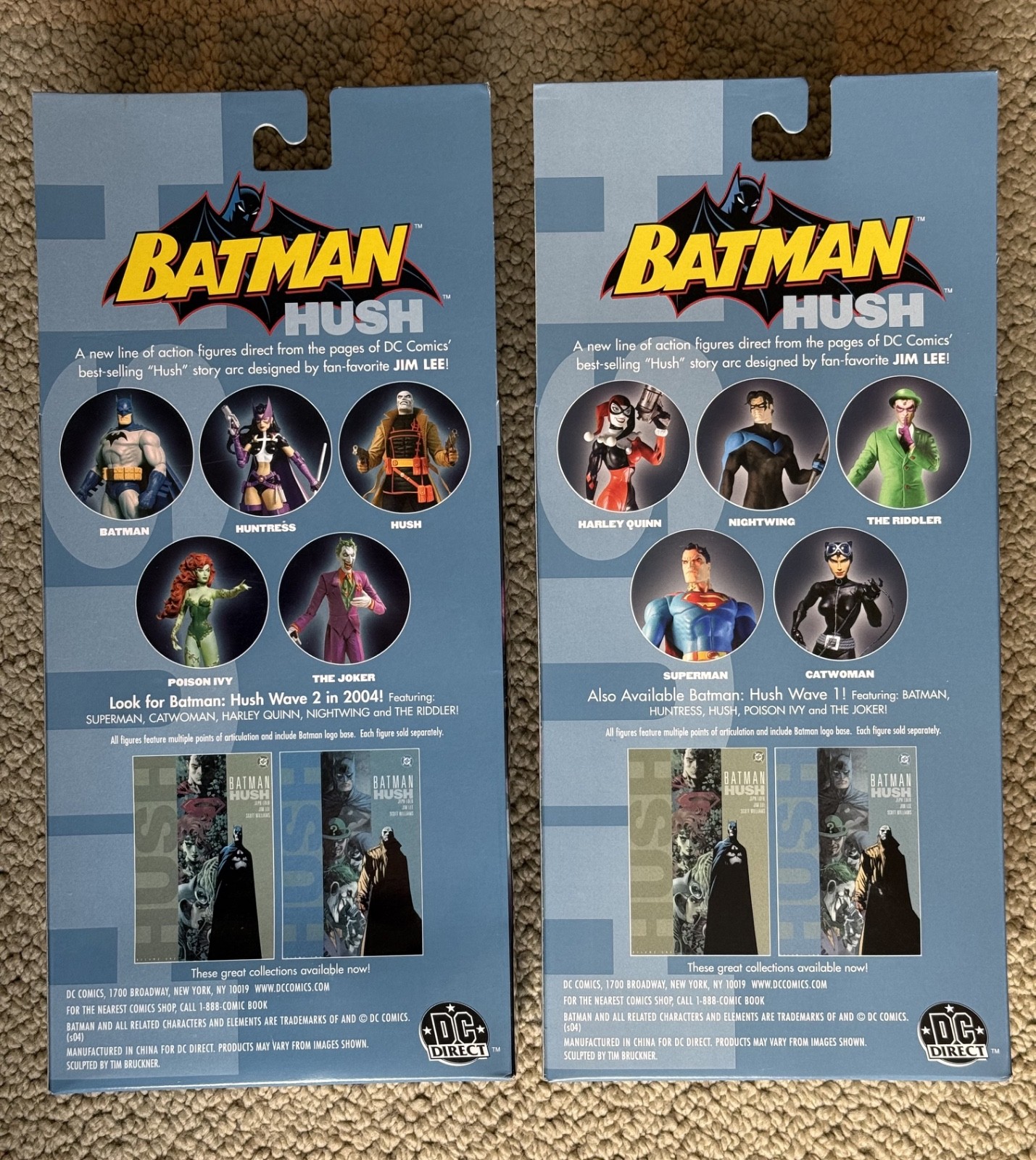 DC Direct BATMAN: HUSH Collector Figures – Complete Set Waves 1 & 2 Sealed, Mint