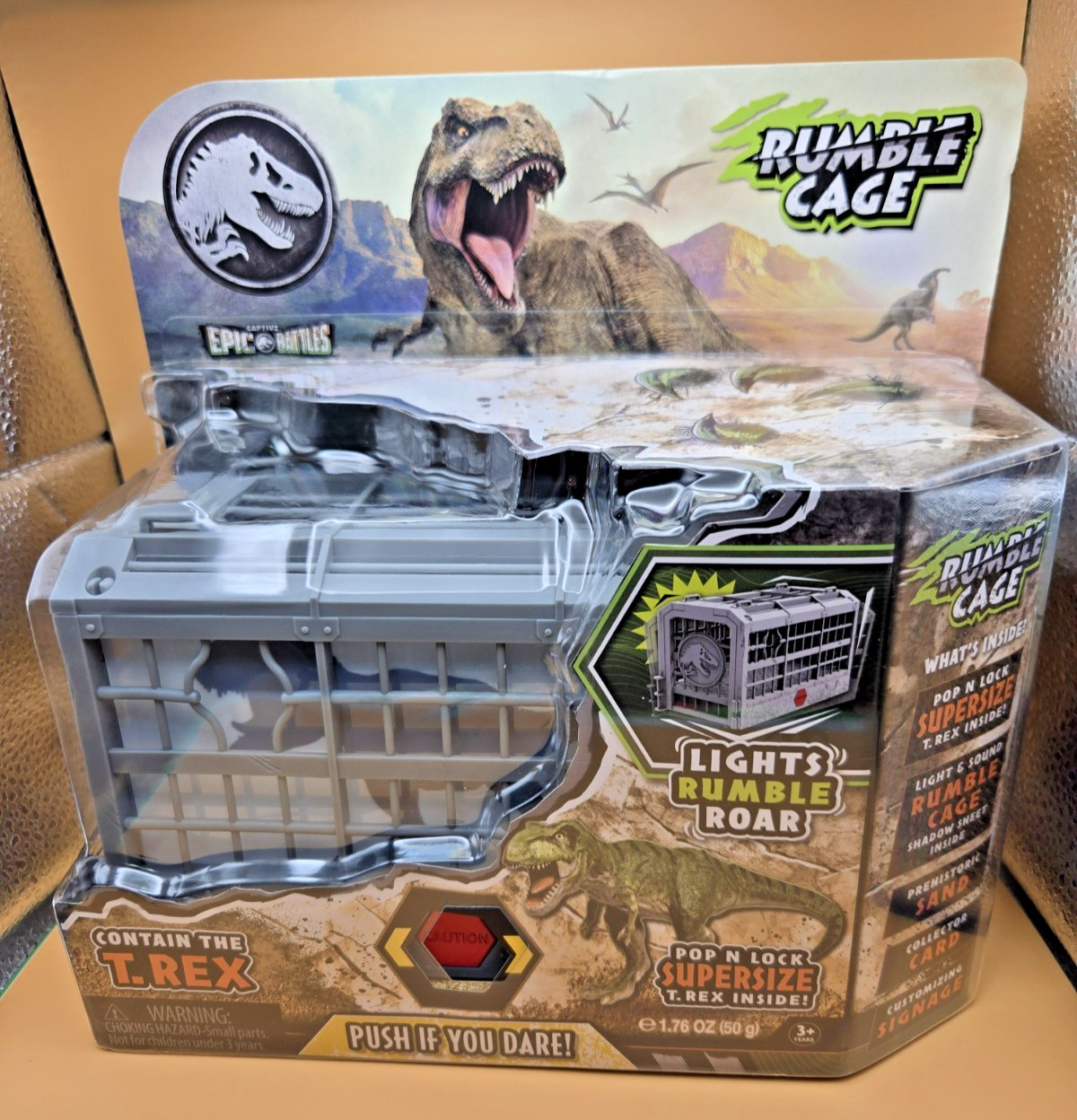 Jurassic World Captivz Epic Battles T-Rex Rumble Cage Lights and Sounds!! NEW!!!