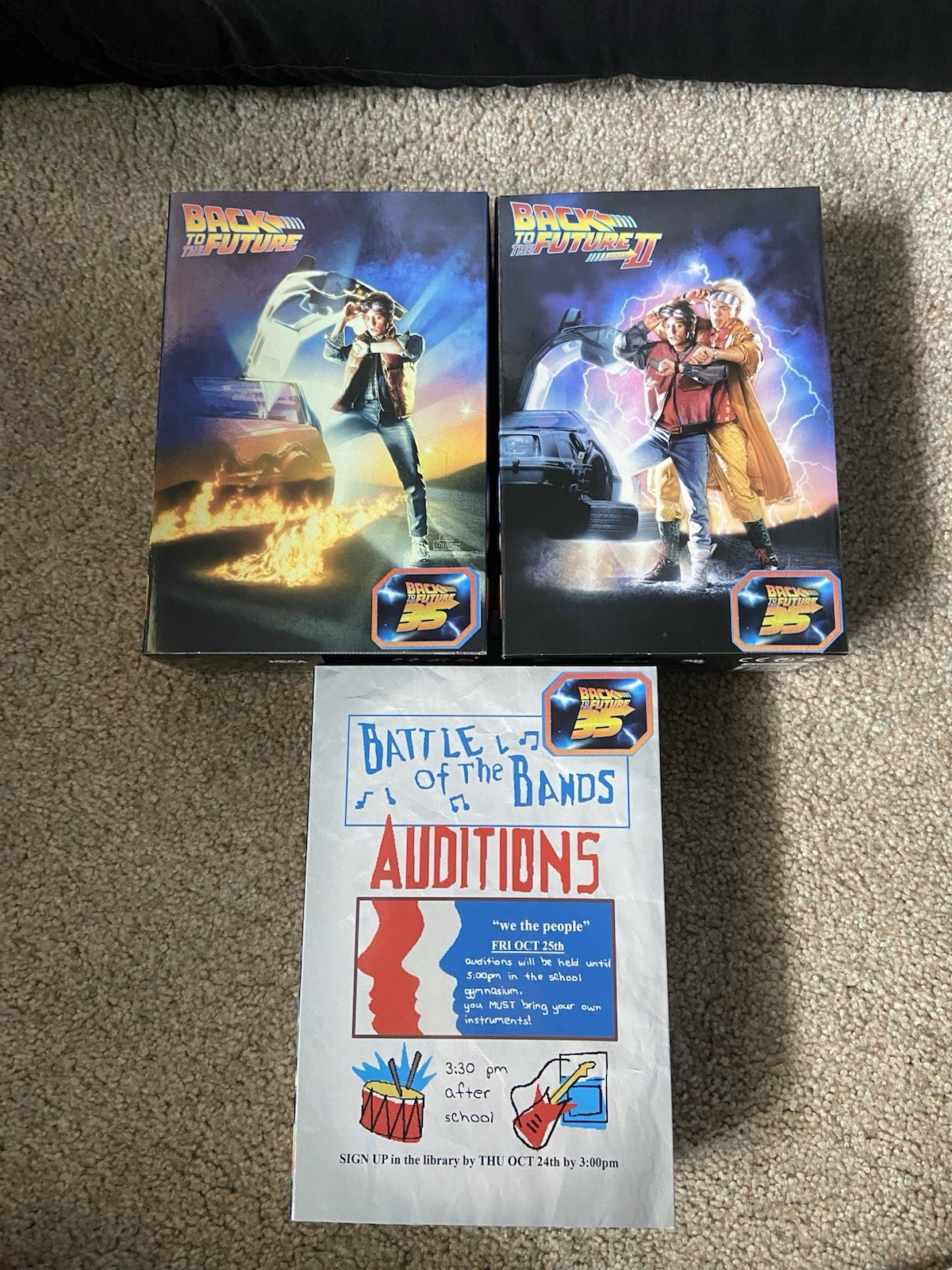 NECA Back To The Future Lot Of 3 Marty McFly Michael J Fox Figures New Sealed