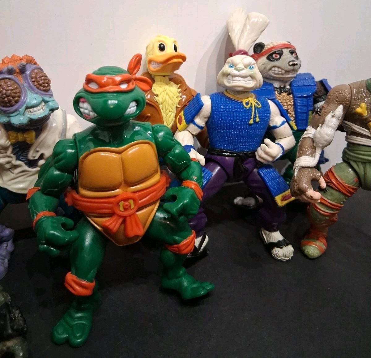 Vintage TMNT Mixed Lot of 11 Playmates 1990s Baxter Fugitoid Rat King & MORE! *G
