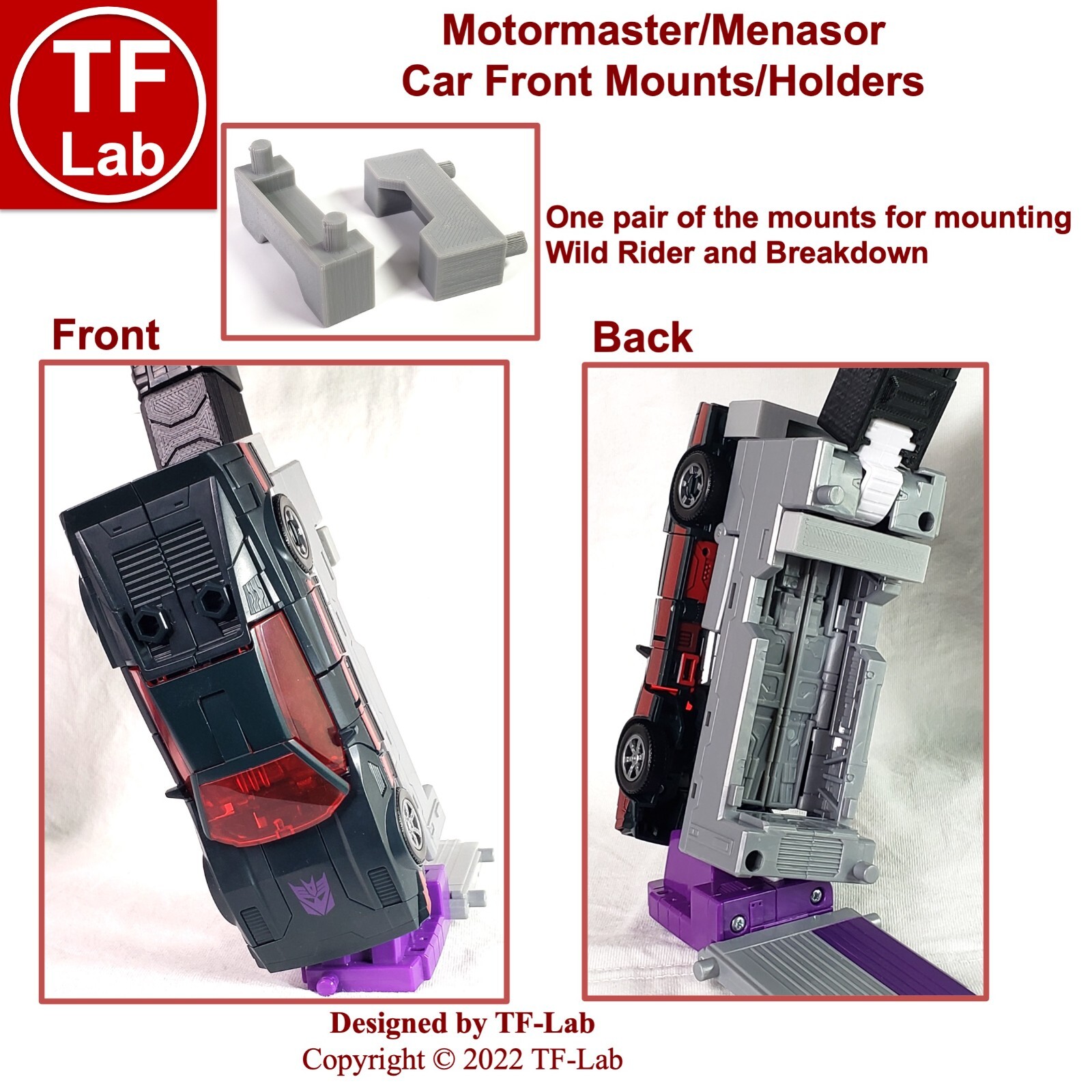 Front Car Mount for Transformers Legacy Menasor Stunticon Multipack