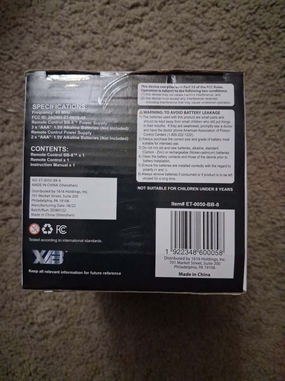 2017 Disney Star Wars BB-8 RC Remote Control Droid 49MHz NEW In Box