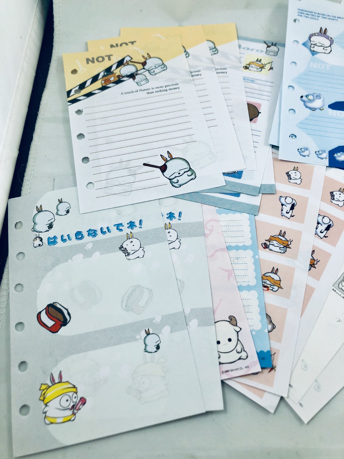 Mashi Maro Memo Diary refill. 30 sheets. 6 ring binder. Made in Korea. 2001