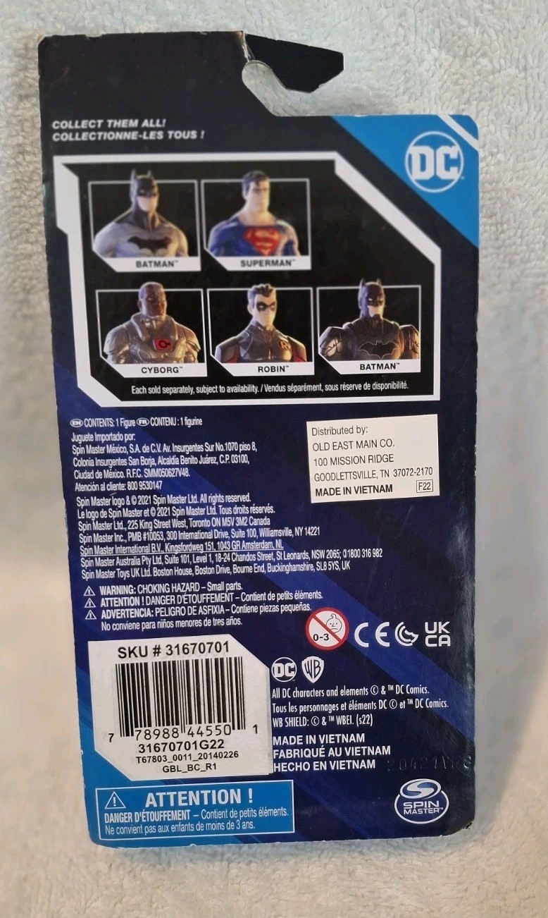 DC Comics Cyborg Grey And Red Action Figure Spin Master 6&Prime; New