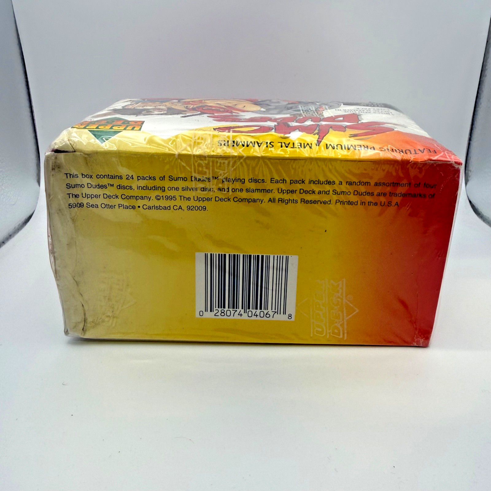 1995 Upper Deck Sumo Dudes Sealed Factory Box – 24 Packs, Metal Slammers. Pogs