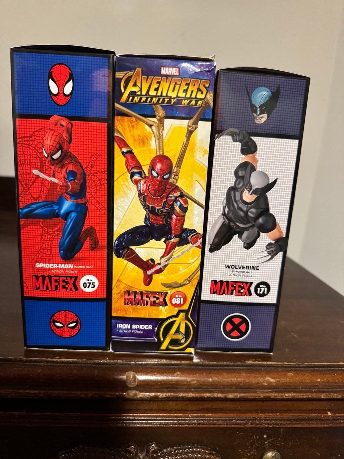 Mafex marvel spider man wolverine 75 81 171
