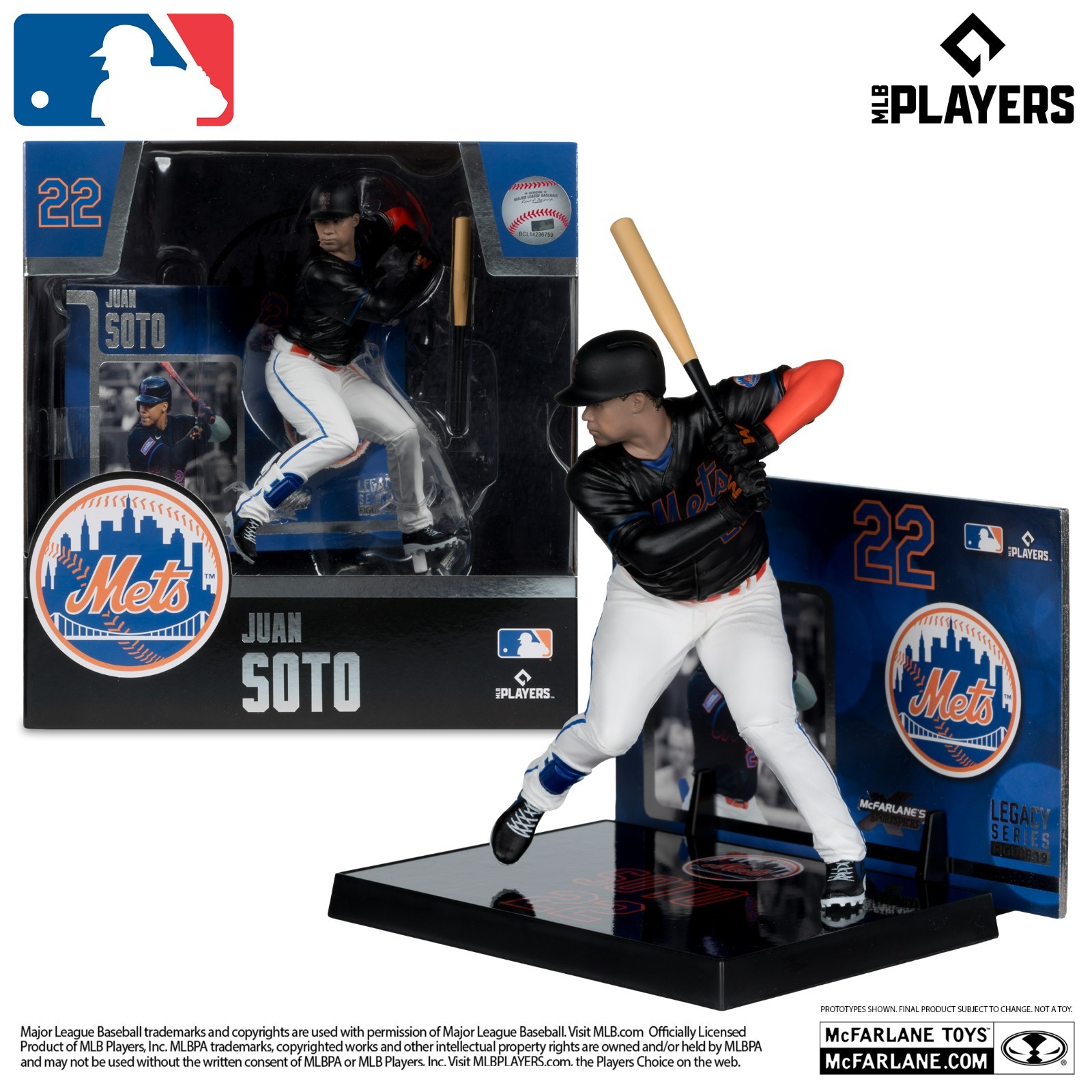 McFarlane MLB SportsPicks JUAN SOTO New York Mets 7&Prime; Action Figure . InStock
