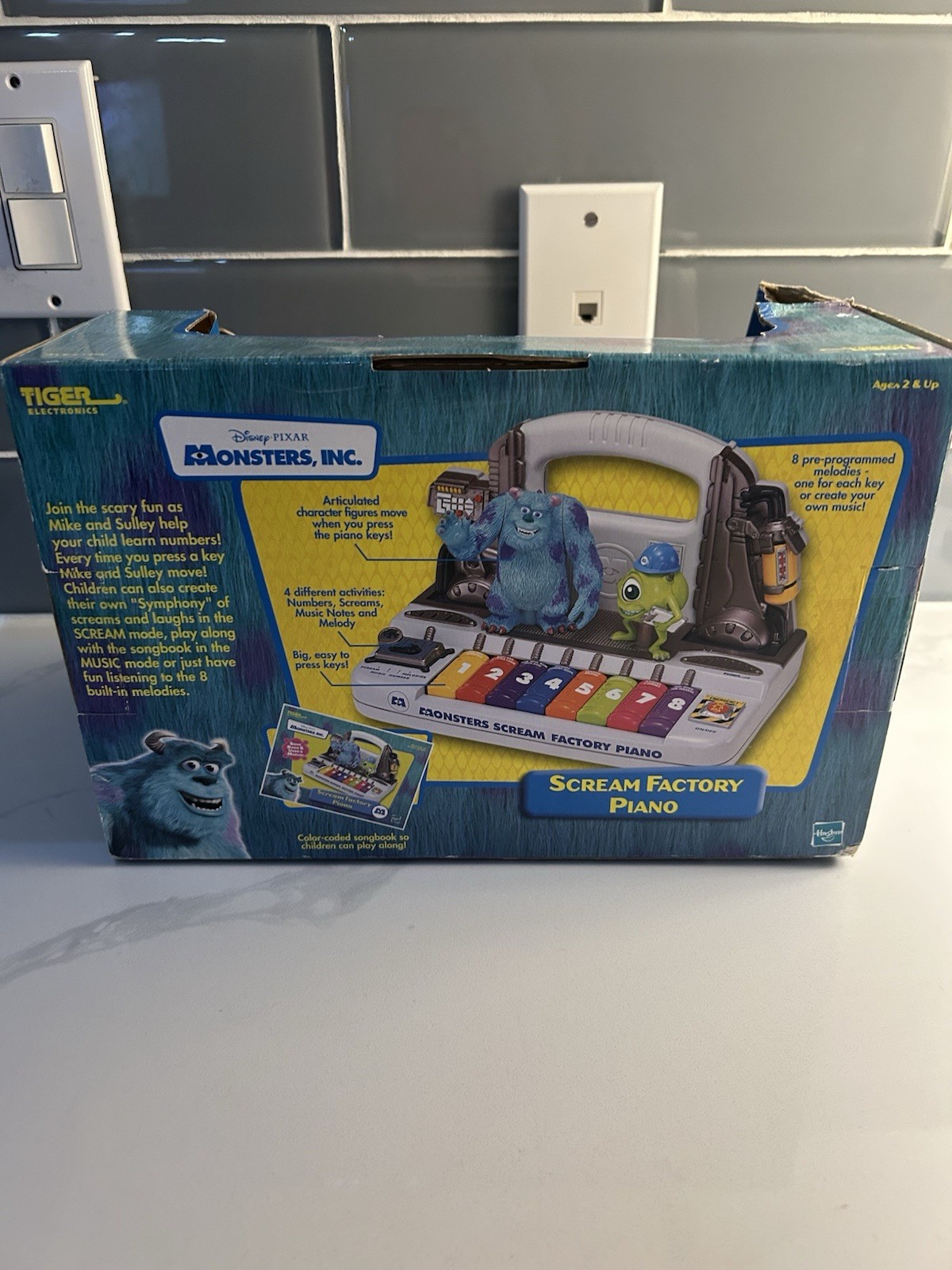 Rare Tiger Electronics Hasbro Monsters Inc Scream Machine Piano Toy NIB