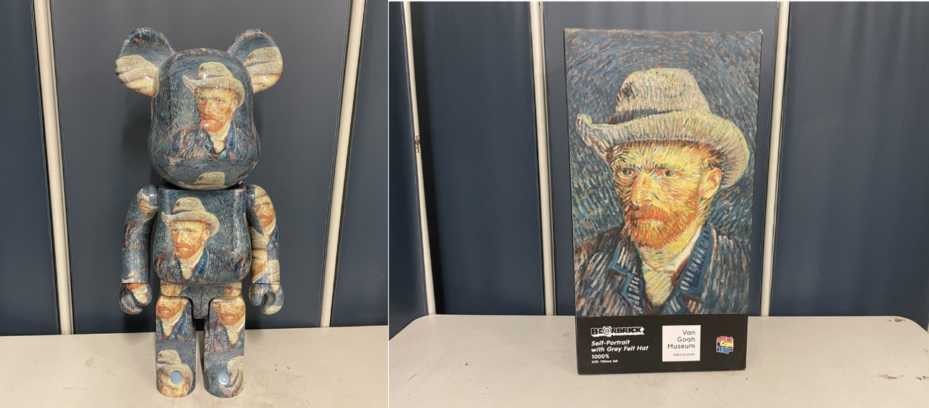 NEW Medicom Van Gogh Museum BEARBRICK 1000% SELF PORTRAIT with Box!