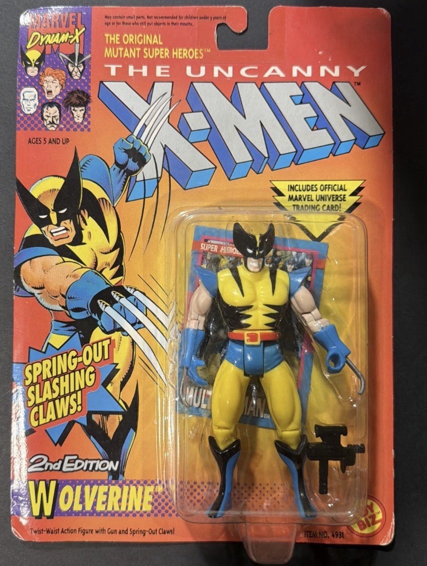 Wolverine Spring-Out Slashing Claws 2nd Edition 1992 Sealed X-Men ToyBiz