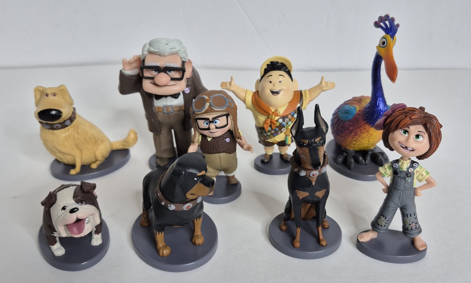 Disney Pixar UP Deluxe Figure Set 9 PCS Karl Dug Ellie Kevin USED