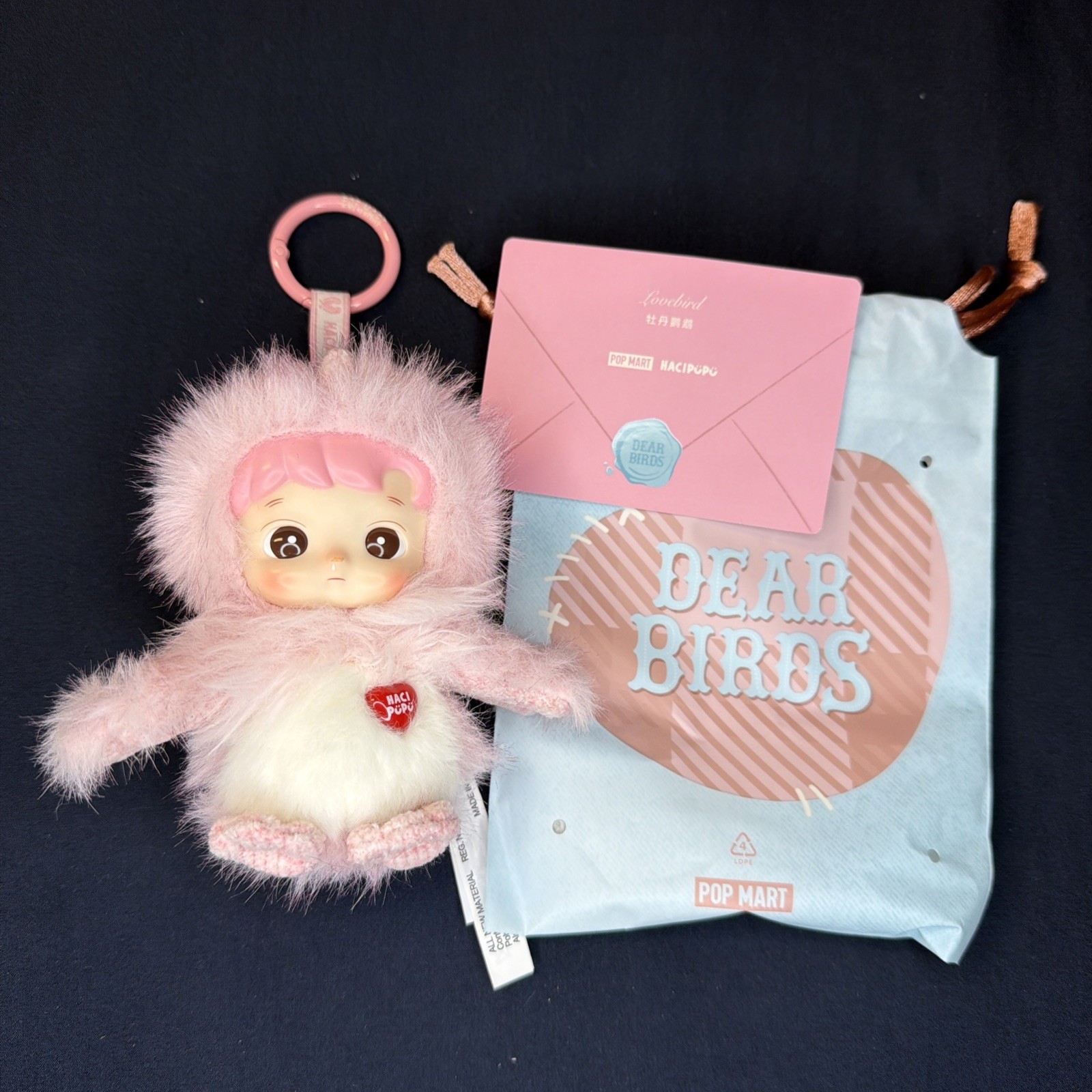 Pop Mart Dear Birds Series Hacipupu « Make Me Blush » Plush Pendant Confirmed
