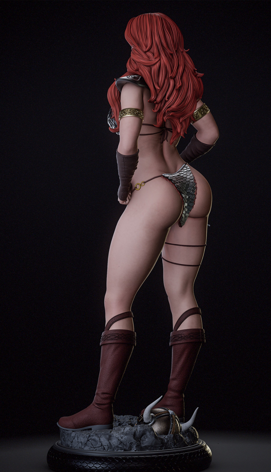 Red Sonja 3d Figure Statue 25cm Professional Painted