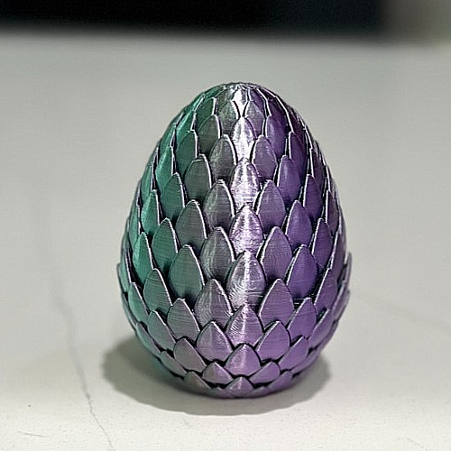 Large 29inch Purple Emerald Flexi-Dragon Articulated Dragon with Crystal Egg