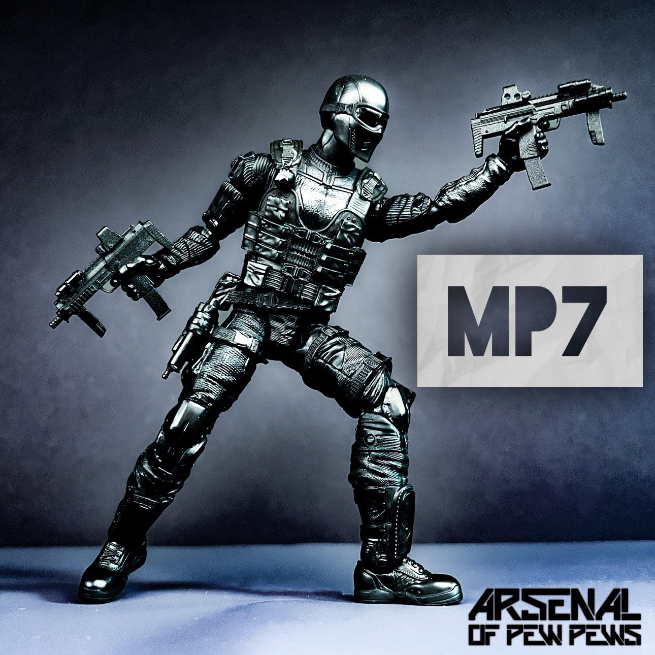 MP7 SMG (Set of x2) – Scales 6” 1/12 3D Resin Printed Action Figure Accessory