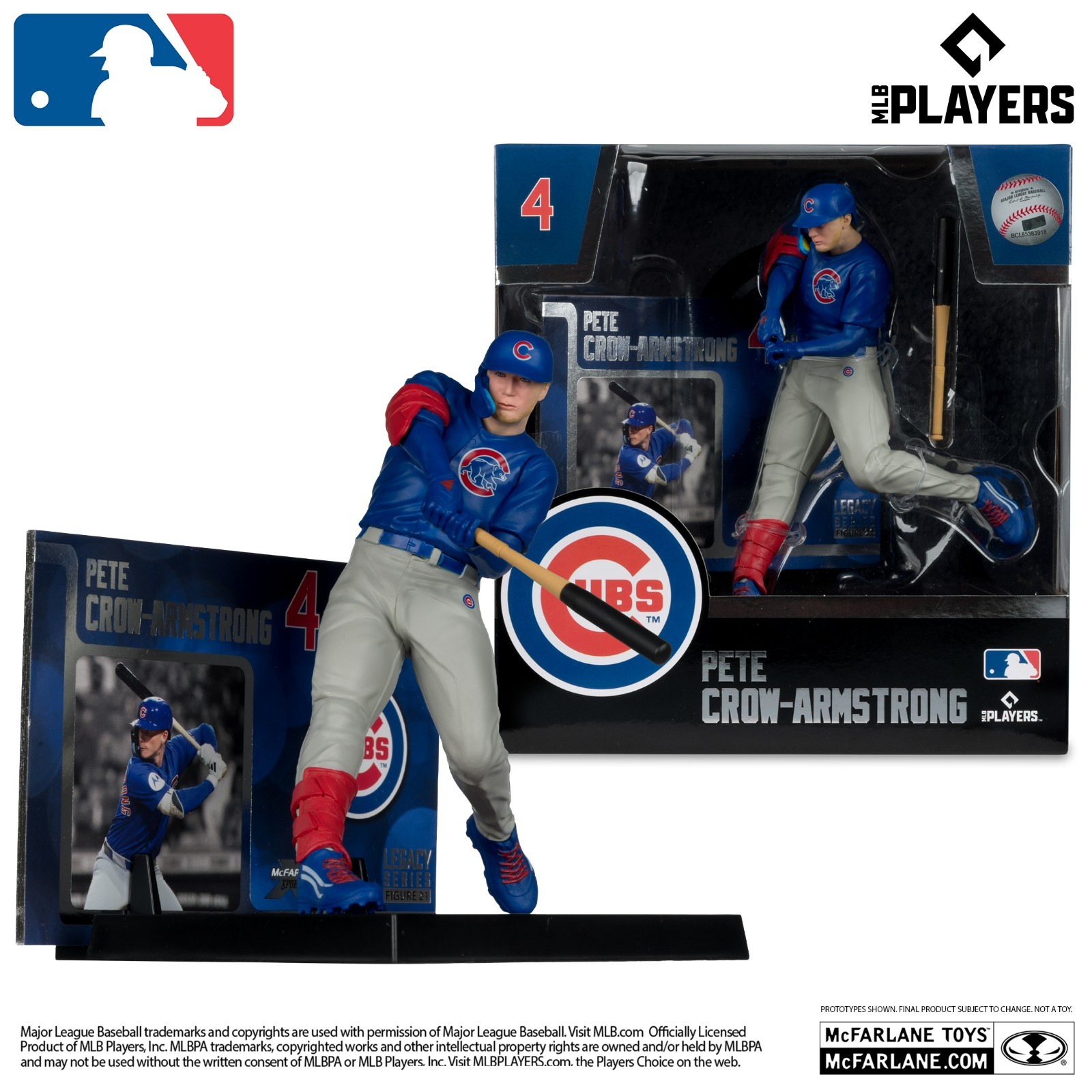 McFarlane MLB SportsPicks Pete Crow-Armstrong Chicago Cubs 7&Prime; Action Figure
