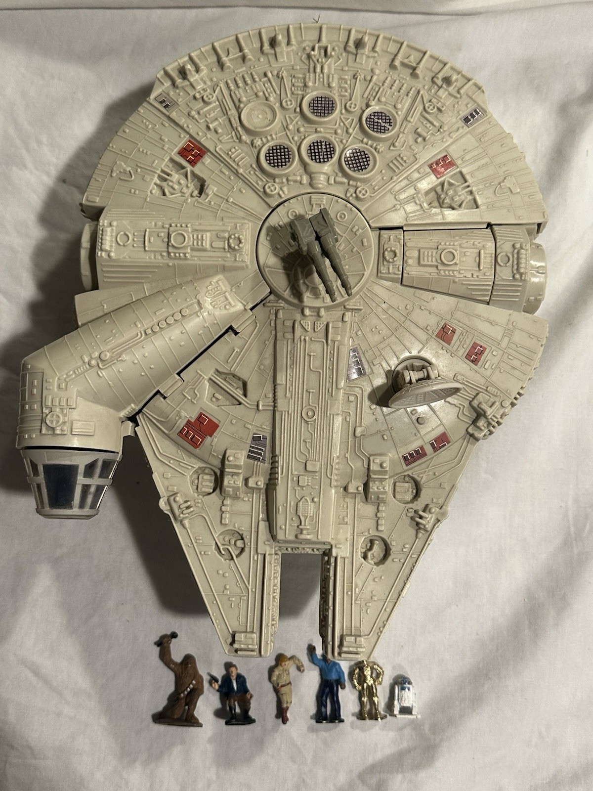 Vintage Star Wars 1982 Micro Collection Millennium Falcon Kenner Comp W Figures