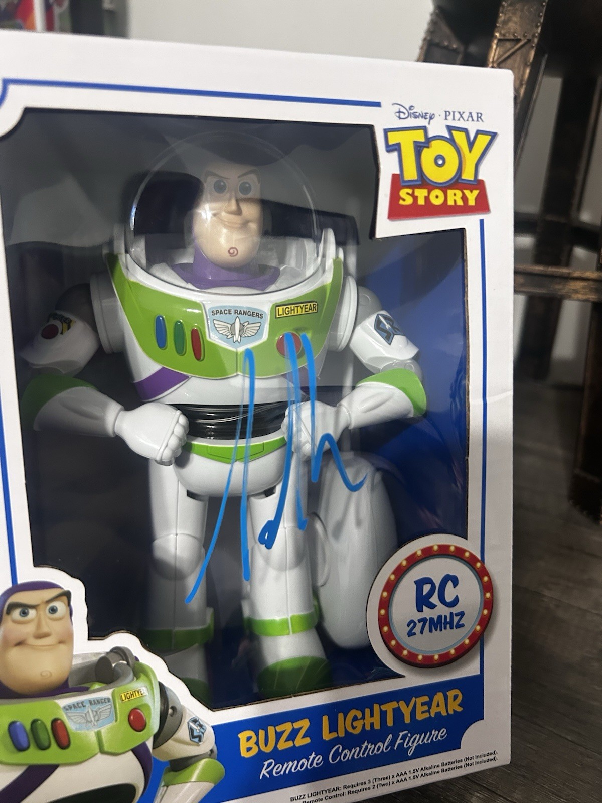 Buzz Lightyear Remote Control Action Figure Signed By Voice Artist Tim Allen