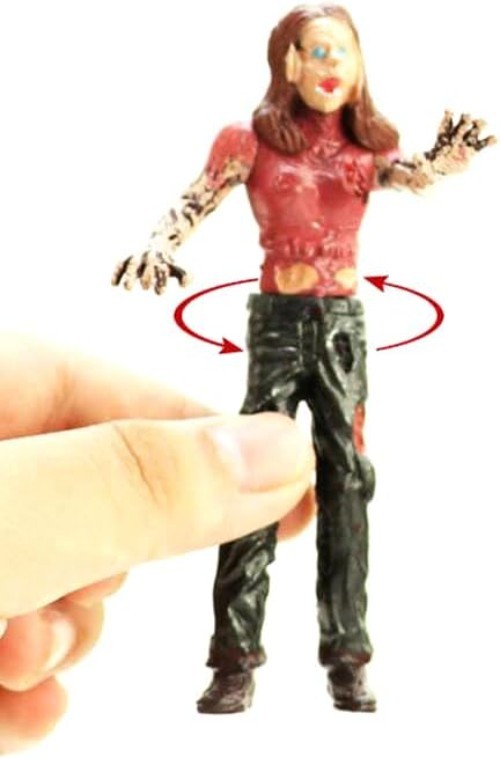 Moveable Joint Zombie Figurines Pack of 6 Safe Non Toxic for Ages 3 and Up