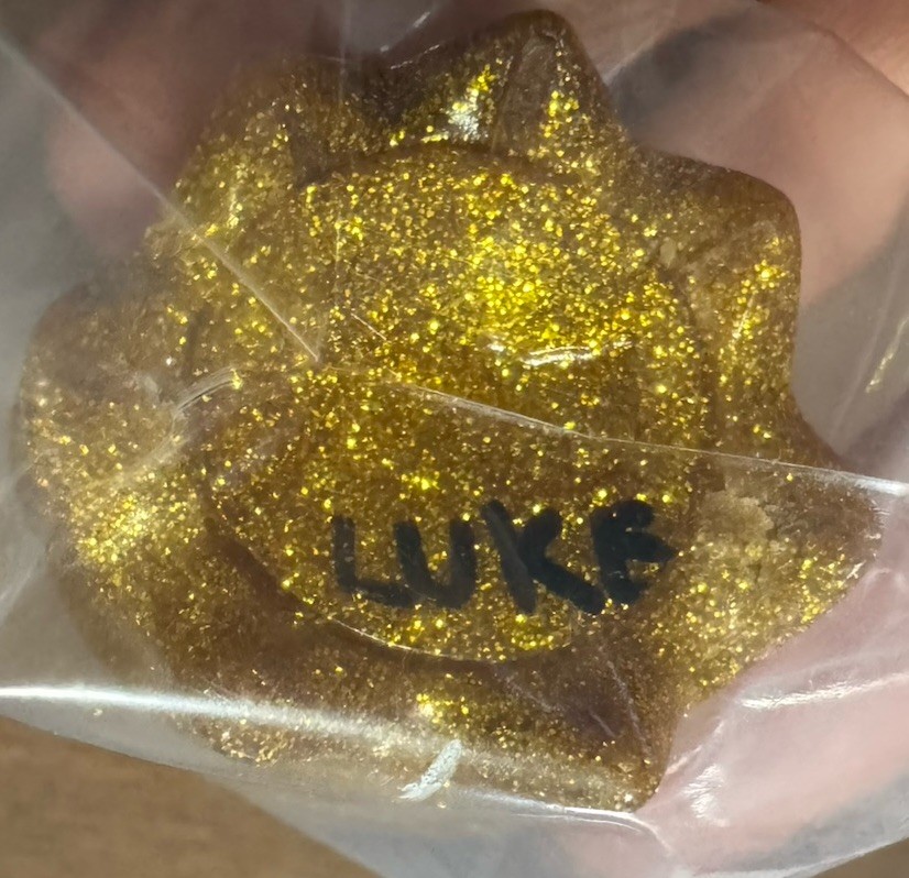 Gold Glitter Ghost Bear – Luke Chueh Designer Con 2019 NEW RARE Signed