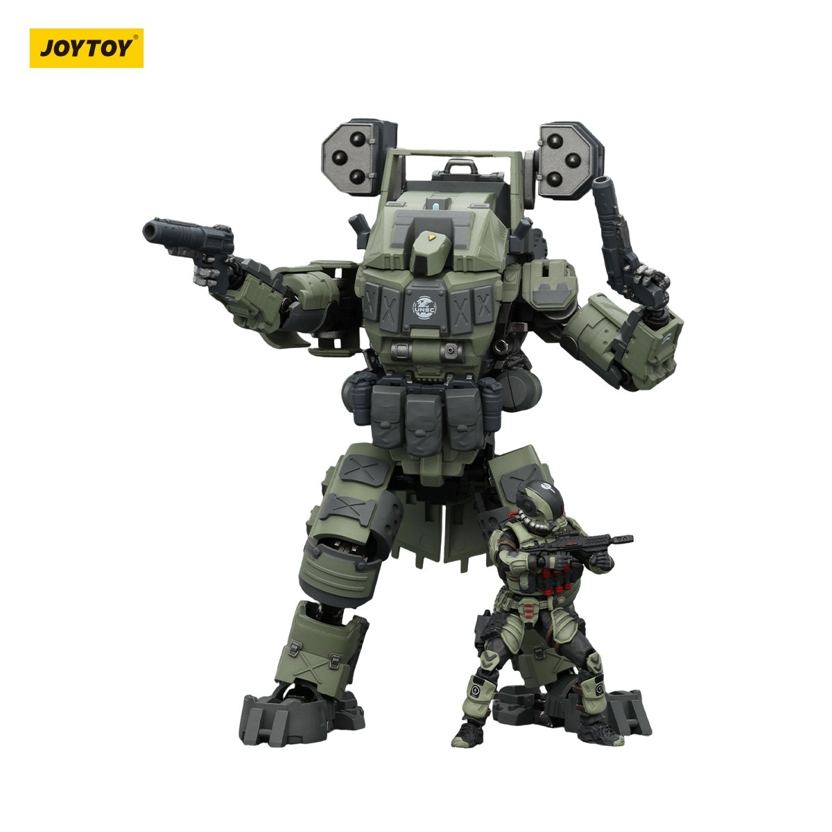 JOYTOY Dark Source APOC Series Iron Assault Fire Support Mech + Steel Ride Corp