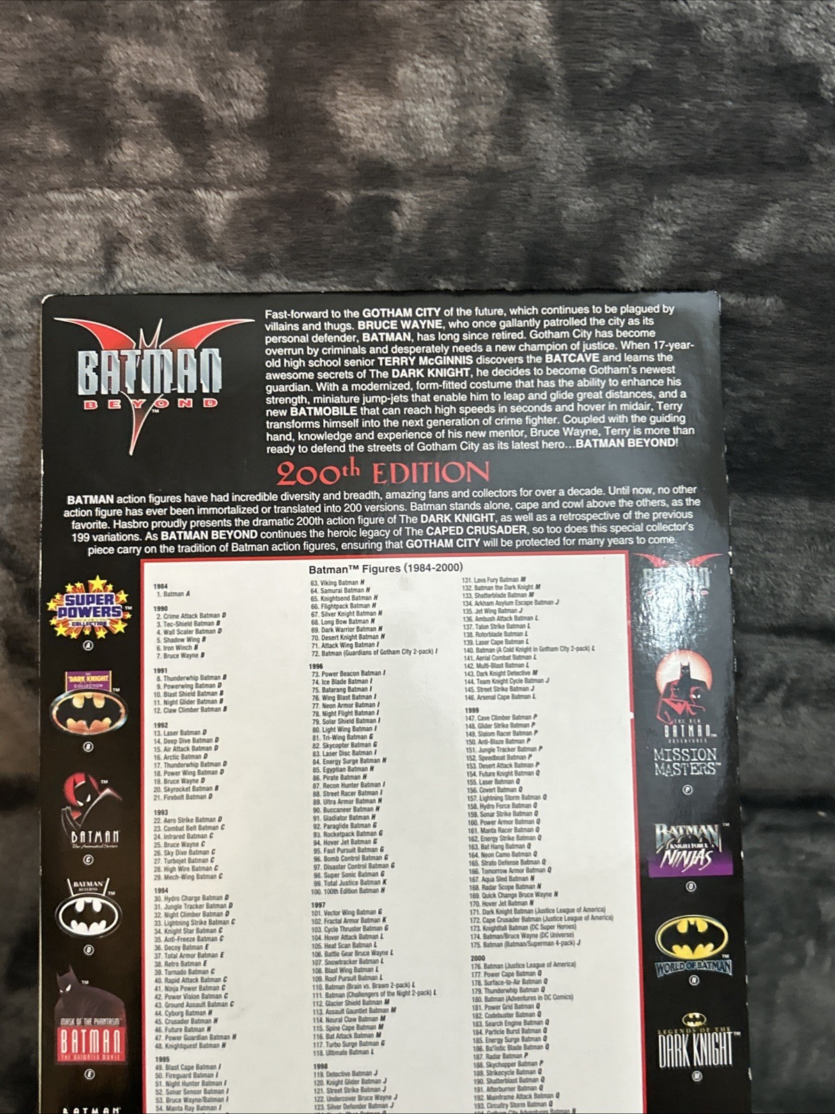 VTG 2000 Hasbro Batman Beyond 200th Edition Justice Flight Batman New Sealed!