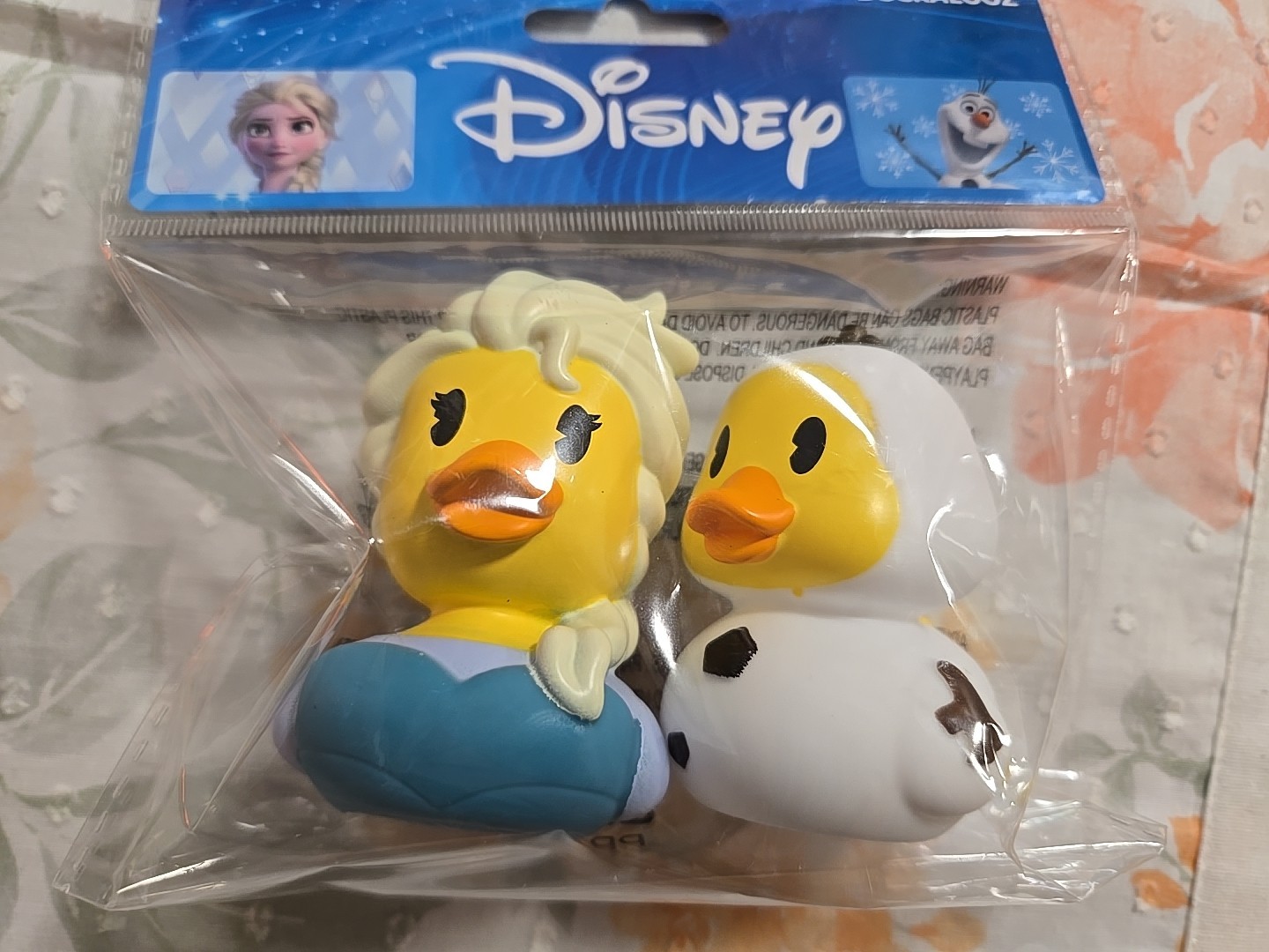 Disney ELSA & OLAF Duckalooz Rubber Duckie Jeep Duck Bath Toy 2 Pack