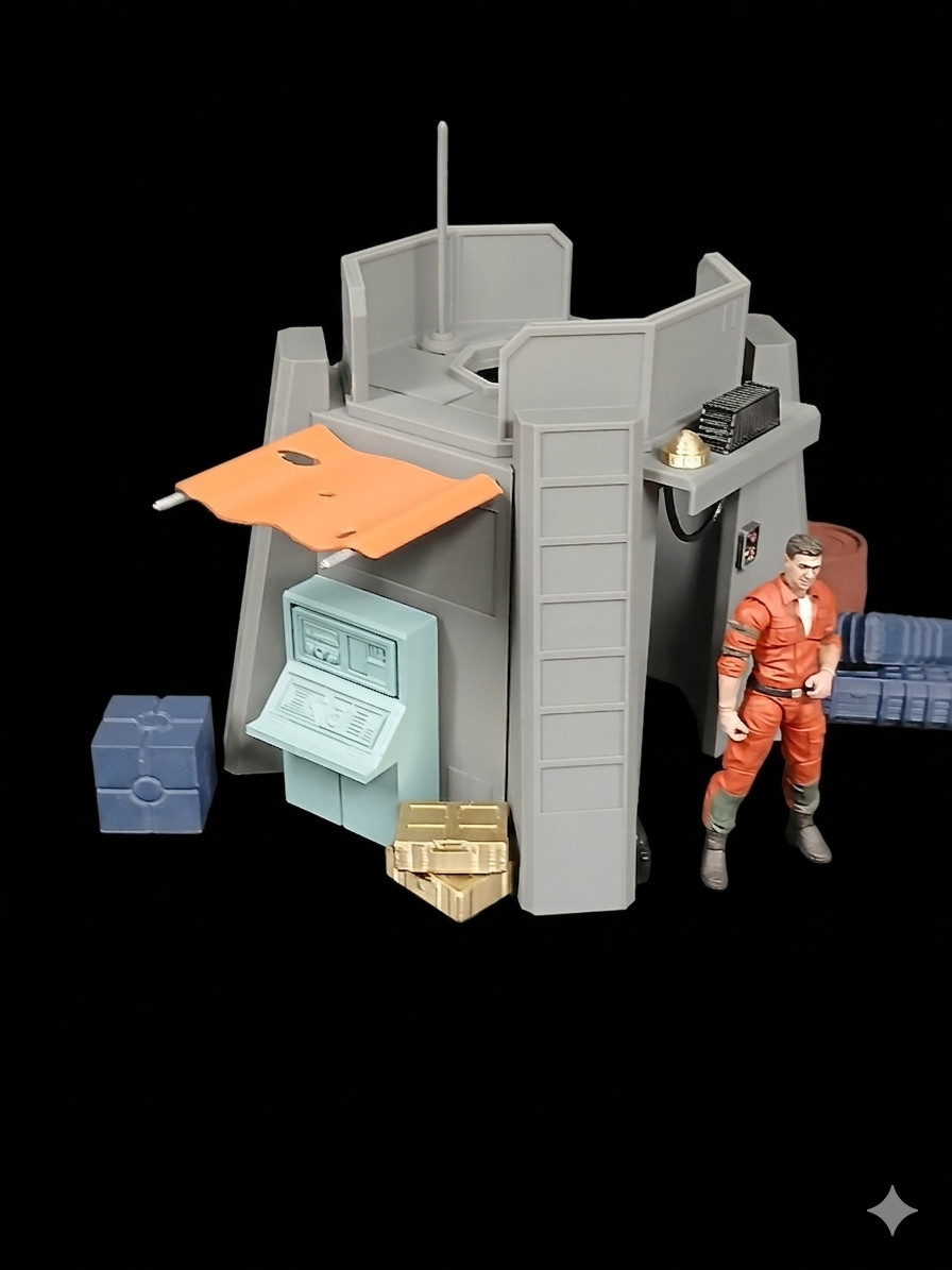 1:18 scale OUTPOST CHECKPOINT FORT SCI FI PLAYSET for 3.75&Prime; STAR WARS FIGURE