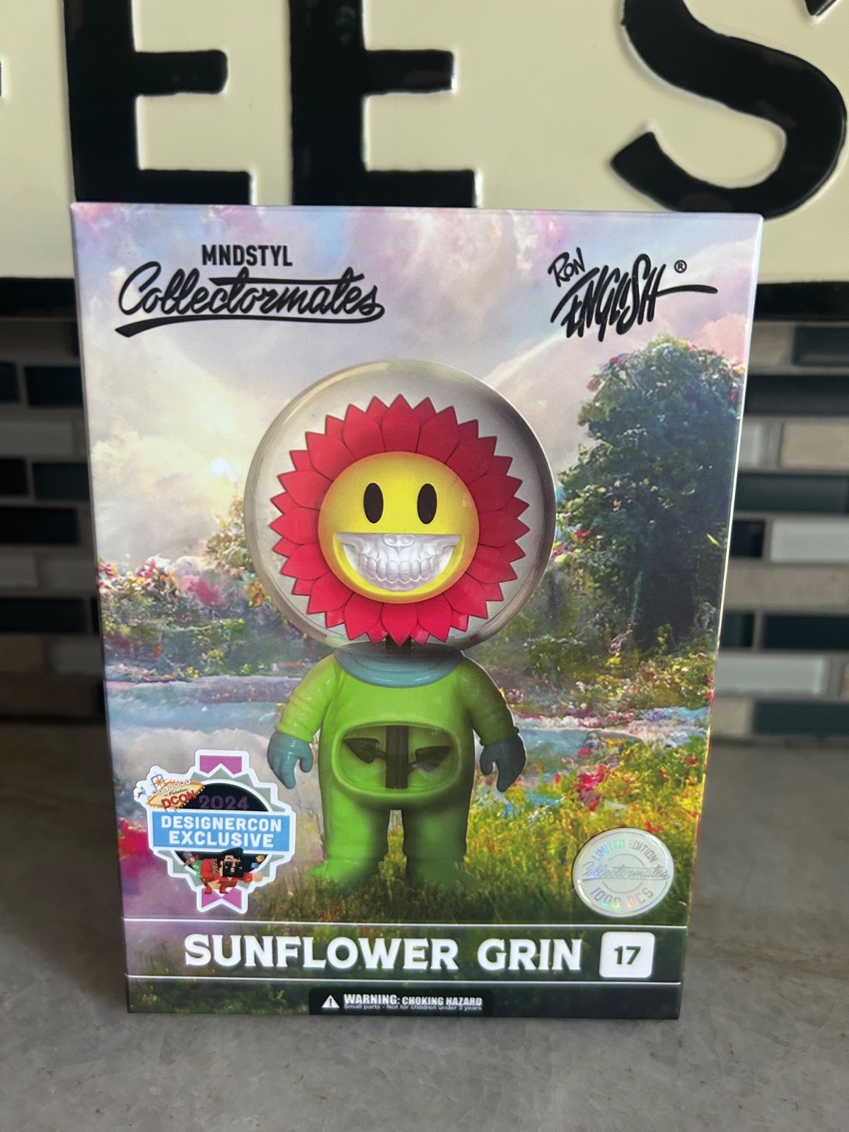 Ron English Sunflower Grin METALLIC 4.75&Prime; Figure MINDstyle DCon 2024 LE1000