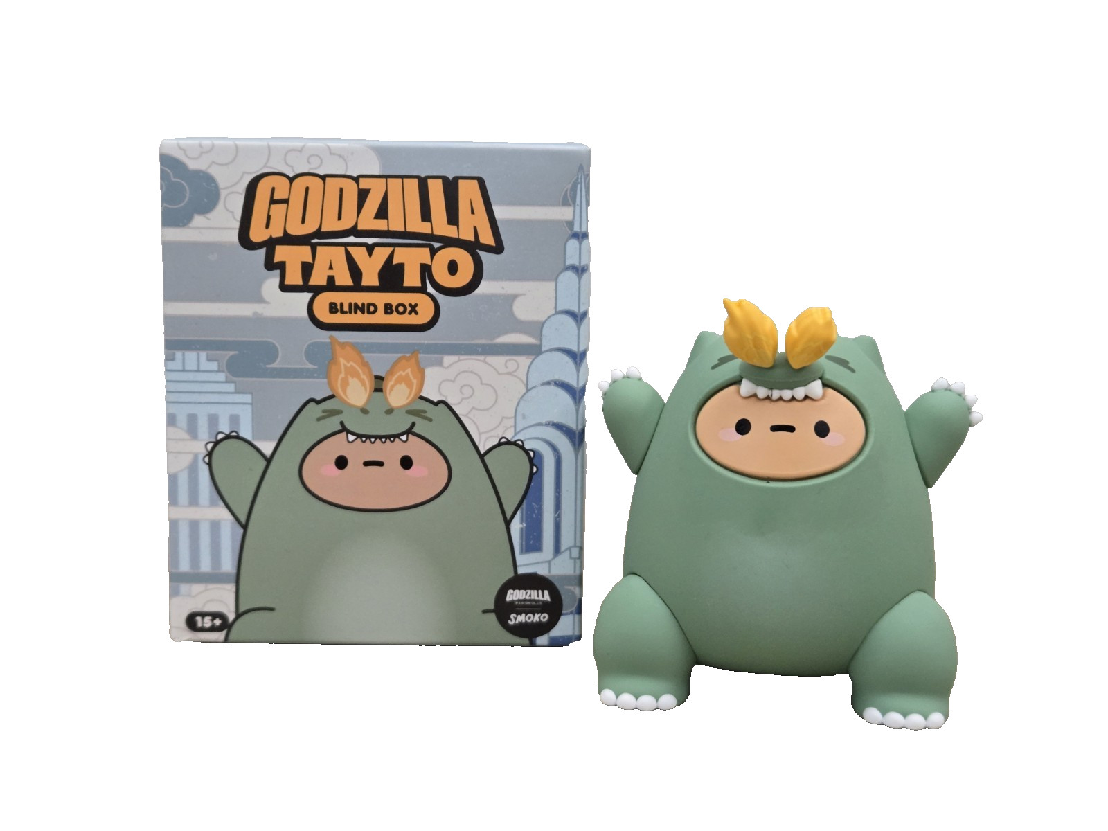 Smoko x Godzilla Tayto Blind Box GREEN GODZILLA TAYTO 2.5&Prime; Vinyl Figure (READ)
