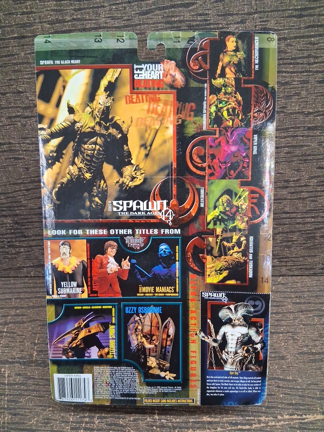 SPAWN The Dark Ages Series 14 Lot Of 2 Spawn The Black Heart Viper King Blue NIB