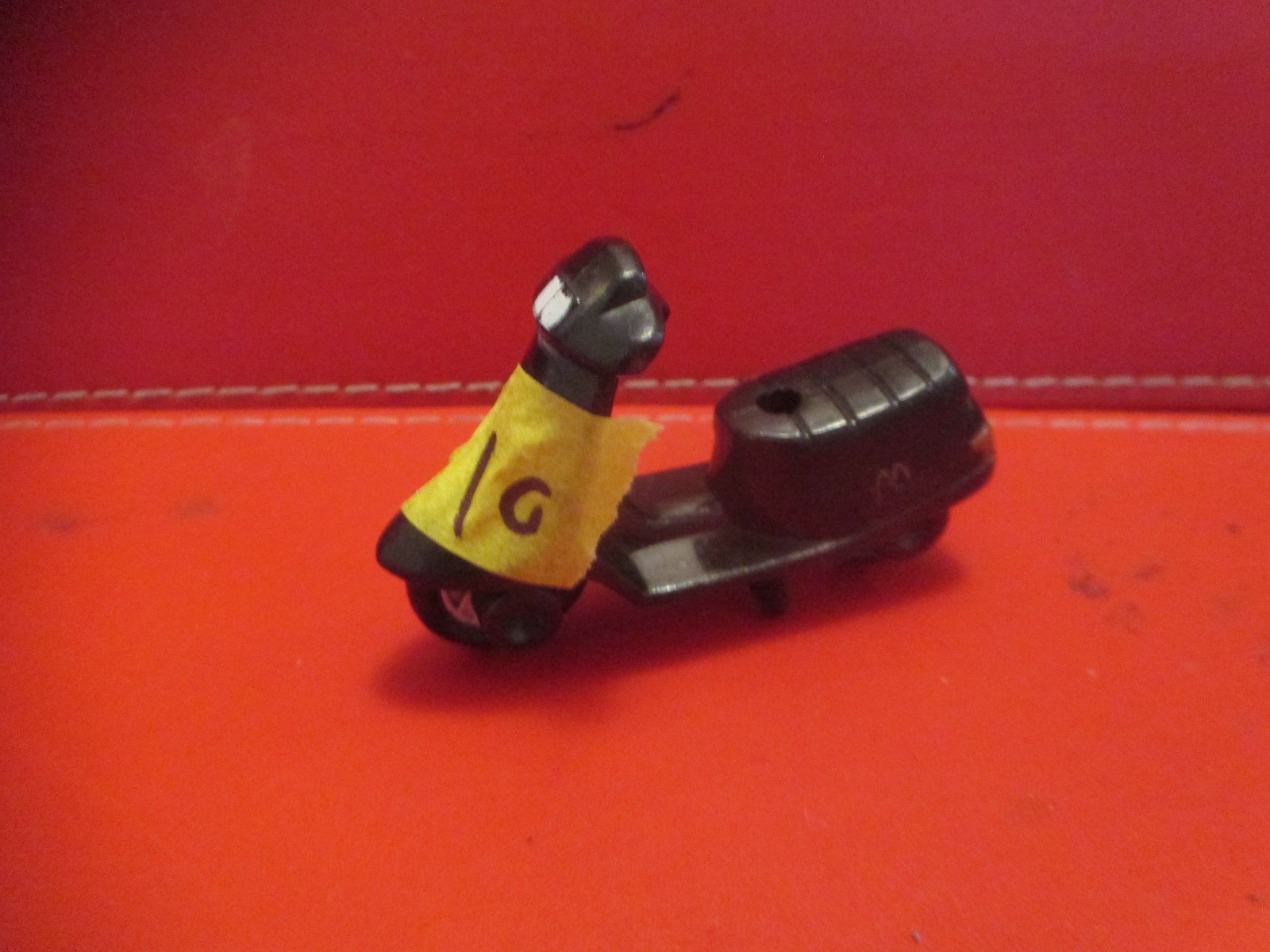 rare collectable figure toy black vespa scooter unsure happy meal mcdonalds
