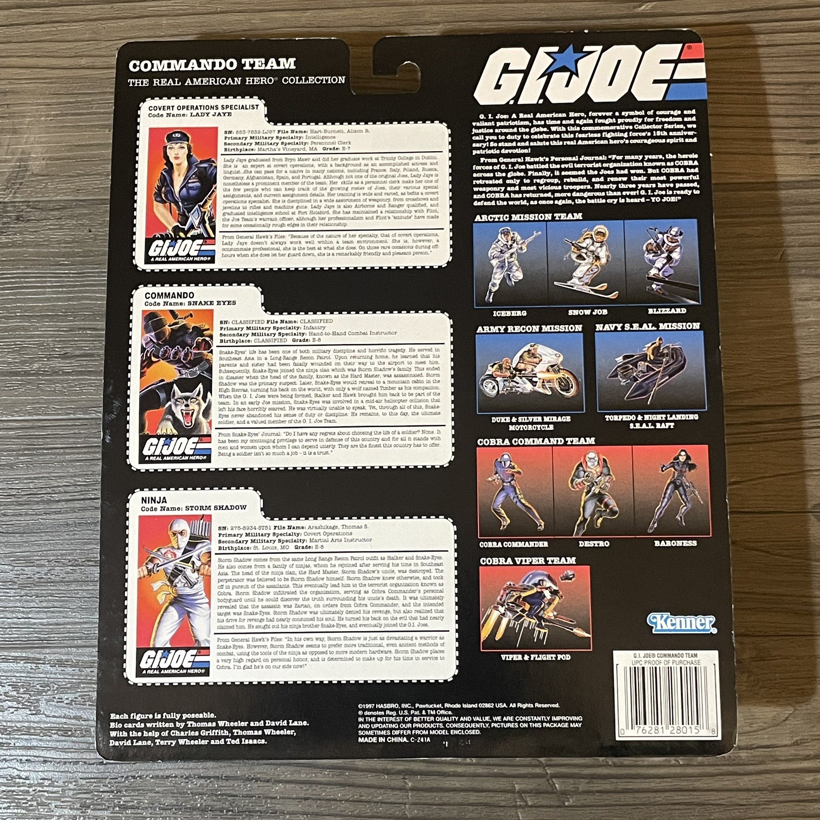 G.I. Joe Commando Team Action Figures Snake Eyes Lady Jaye Collector&rsquo;s Edition