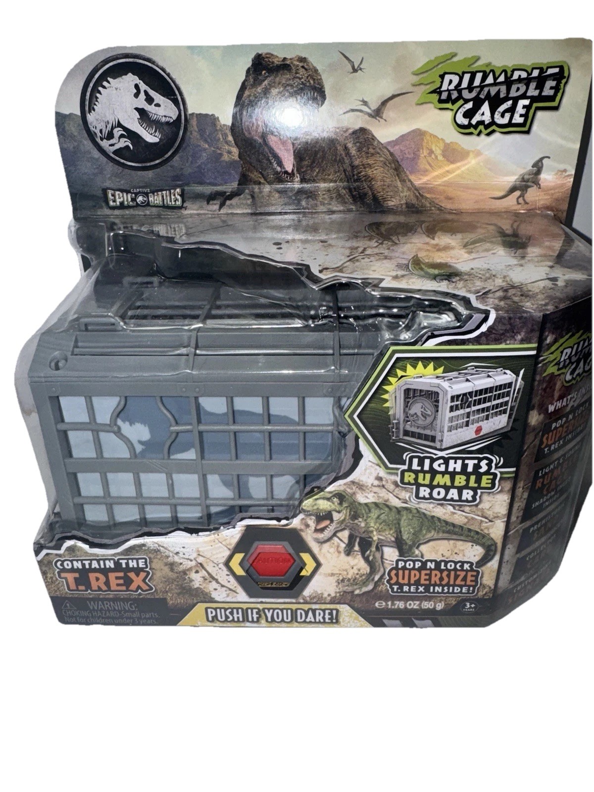 Jurassic World Captivz Epic Battles T-Rex Rumble Cage Lights and Sounds