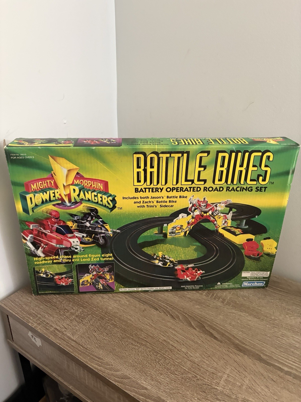 90s Mighty Morphin Power Rangers Battle Bikes Battery Operated Road Racing Set