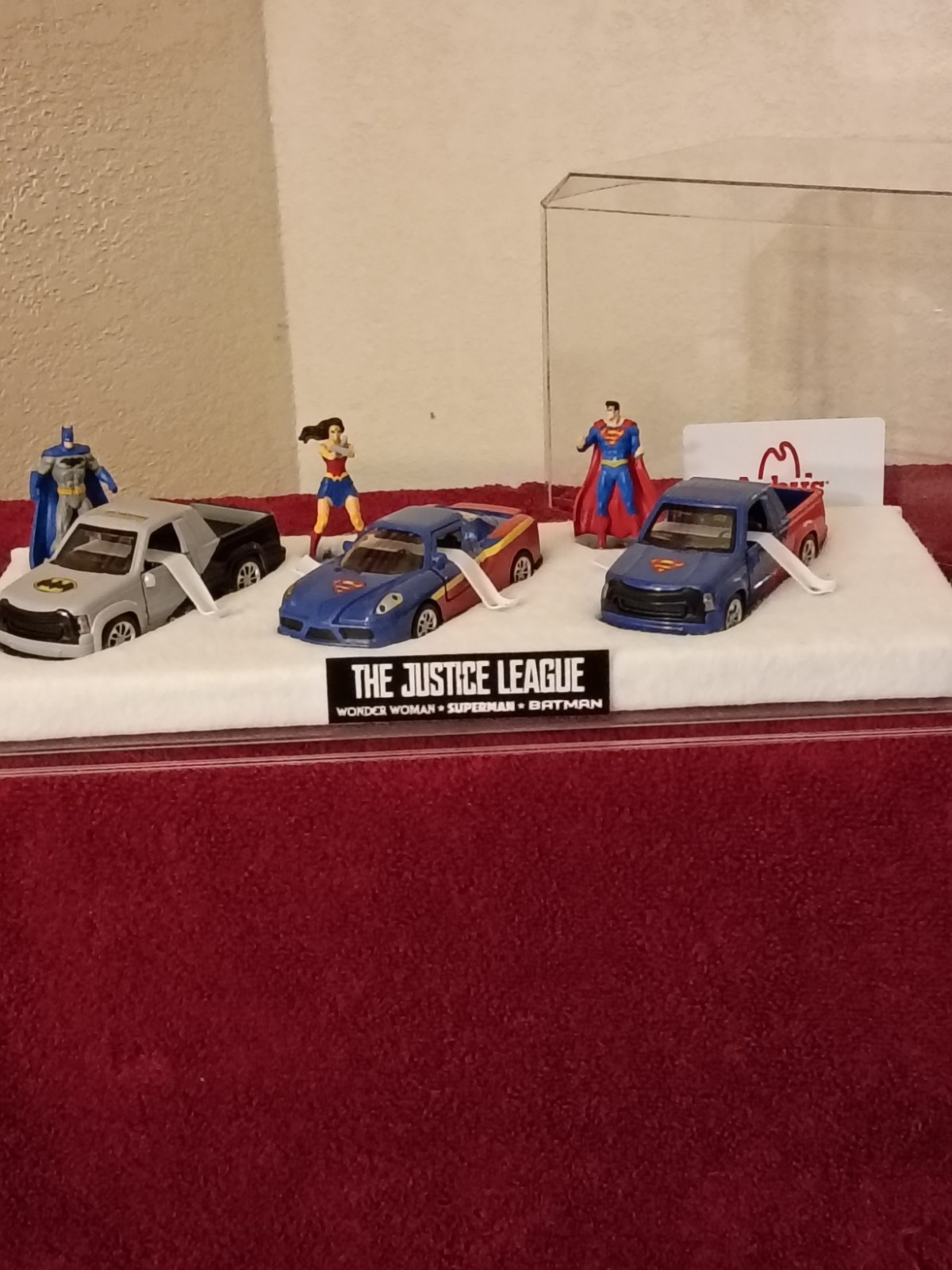 DC Justice League: Wonder Woman, Batman, Superman Crafted Plastic Display.