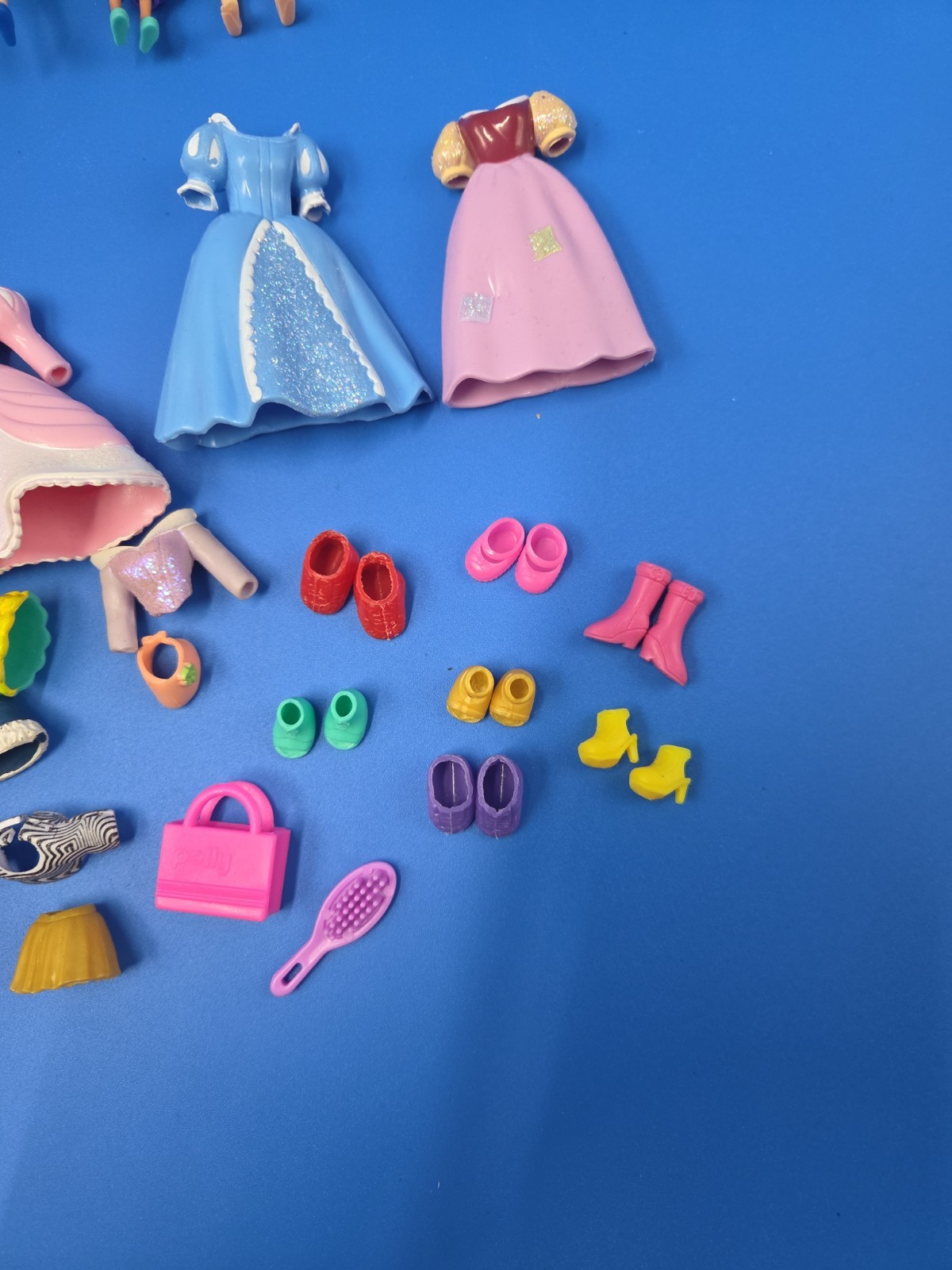 VTG Lot Of 15 Mattel Polly Pocket Disney Princess with Clothes And Accessories