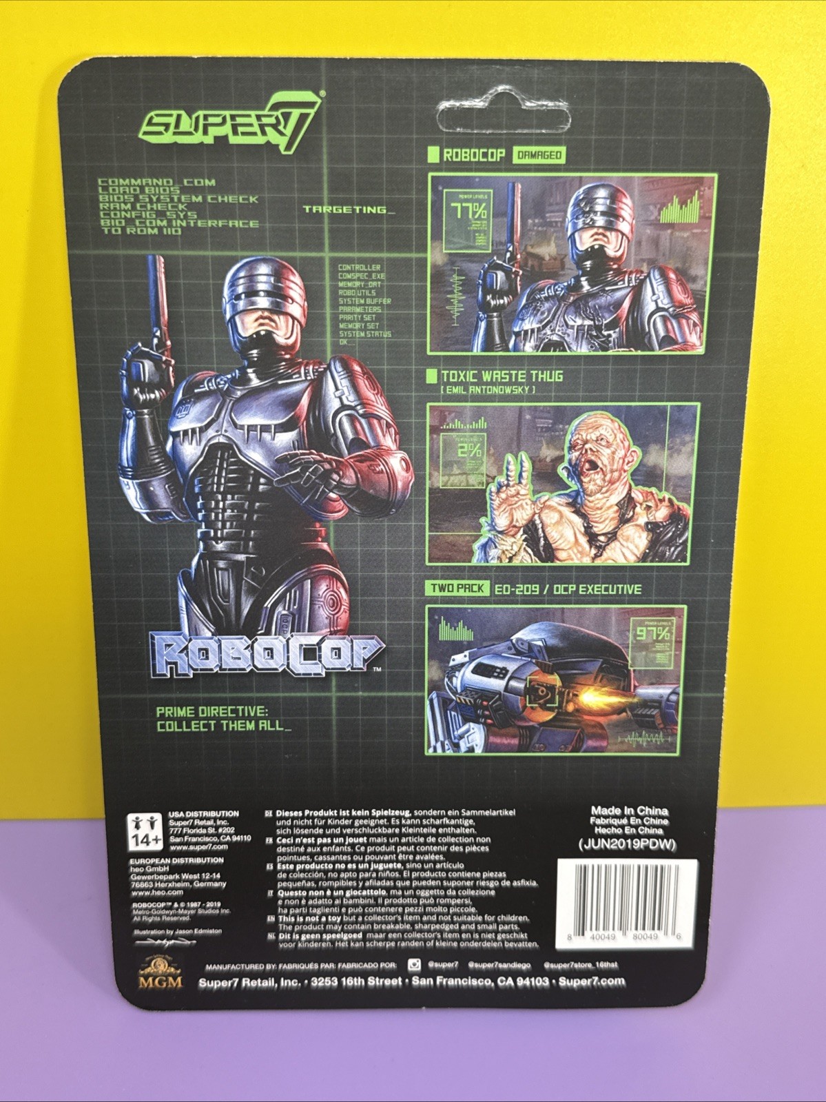 Super7 ReAction ROBOCOP 3.75&Prime; Action Figure NEW 2019