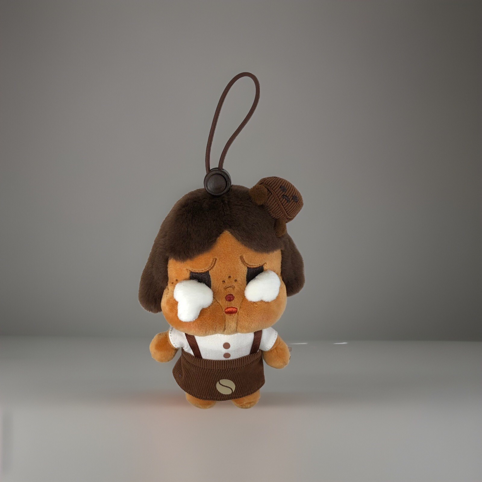 POP MART Crybaby Plush Keychain Coffee Barista 4 Inch Coffee Shop Soft Cry Baby