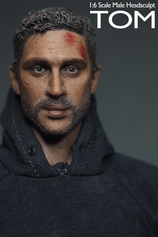 Tom Hardy Head Sculpt War-damaged Ver Fit for 1/6 12 » Body Action figure