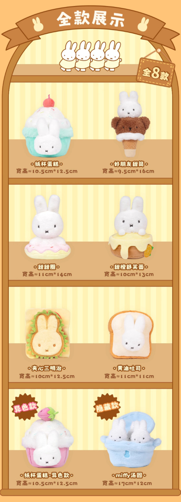 💡 Reesee x Miffy Food Workshop Series Plush One Random Blind Box