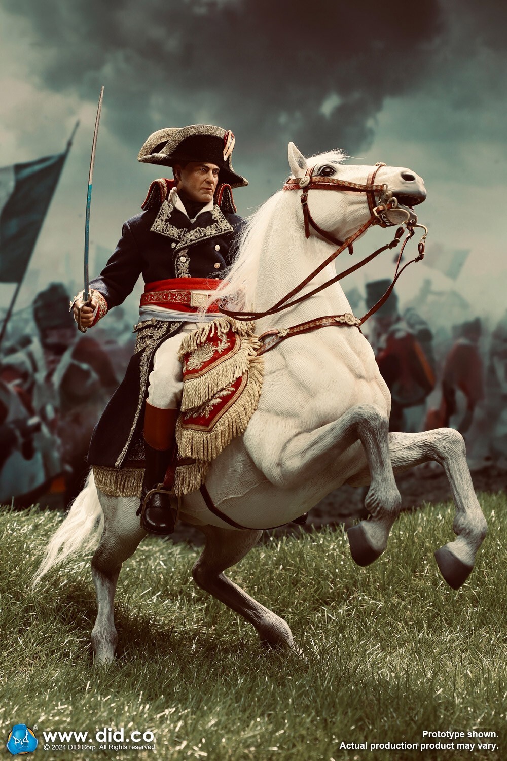 DID 1/6 Scale Napoleon White War Horse (Prancing) for 12&Prime; Action Figures New